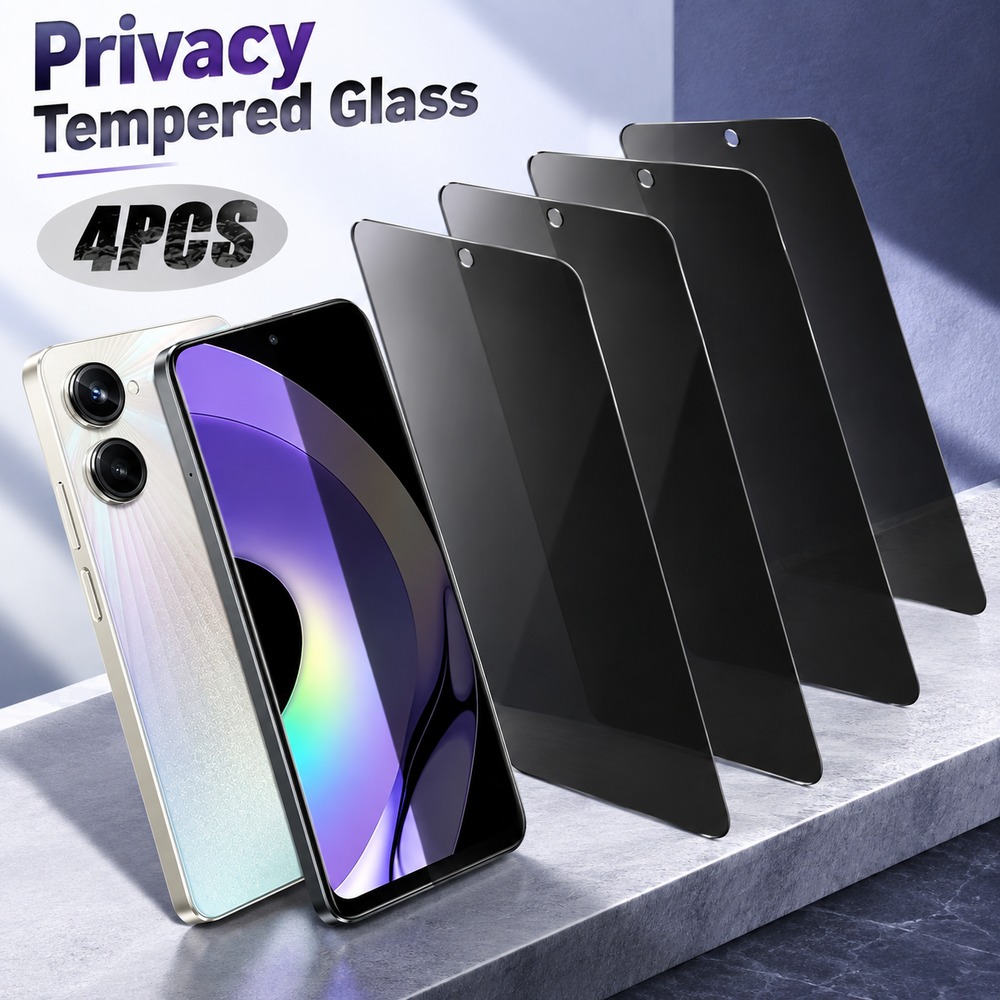 4PCS Privacy Tempered Glass Fo - Realme C67 评论和价格