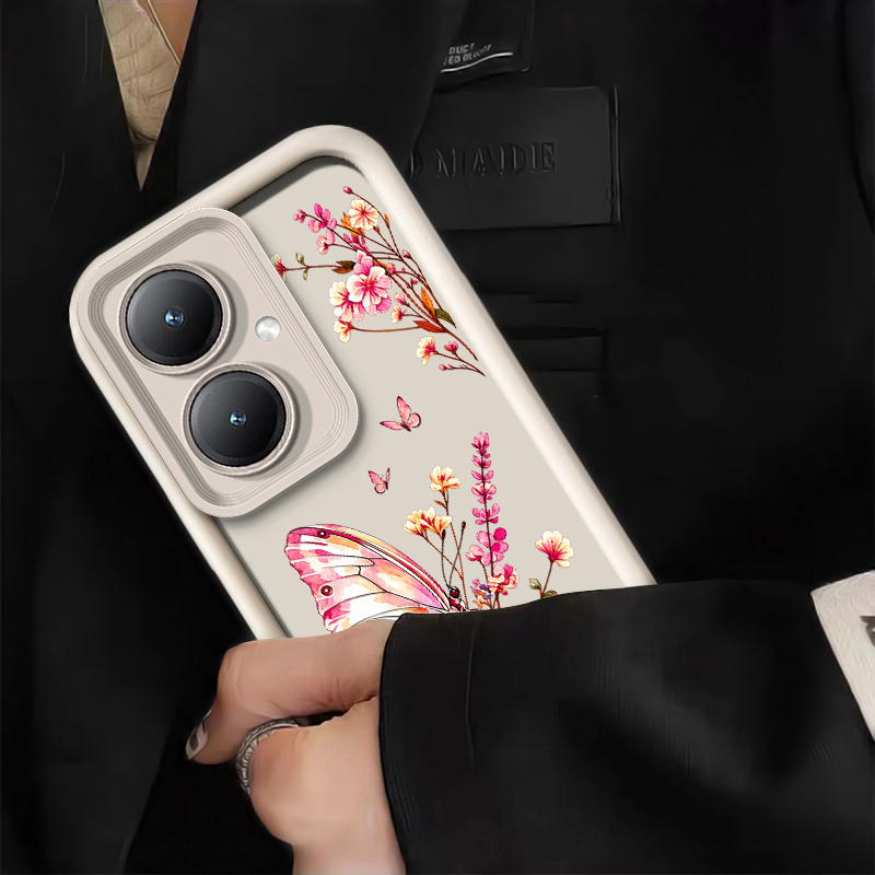 Pink Floral Butterfly Pattern  - Vivo Y28 评论和价格